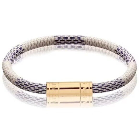 Louis Vuitton Keep It Bracelet in Damier Azur Canvas Size 17 - Picture 2 of 6